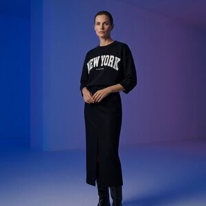 Scotch and Soda Black 'New York' Logo Sweatshirt Size XL